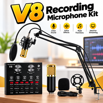 V8 Live Sound Card & BM-800 Condenser Microphone Bundle Pack