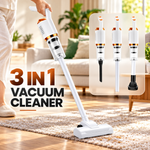 Portable Handheld Wireless Vacuum Cleaner, Corded, USB Rechargeable 120W Power, Lightweight Design 0.6L Capacity, Multifunction Cordless Vacuum Cleaner, White