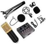 V8 LIVE SOUND CARD AND BM-800 CONDENSER MICROPHONE BUNDLE PACK (GOLD/BLACK)
