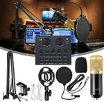 V8 LIVE SOUND CARD AND BM-800 CONDENSER MICROPHONE BUNDLE PACK (GOLD/BLACK)