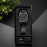 Arabic Aura | Premium Matte Black Arabic Dial Quartz Watch – Luxury Stainless Steel Wristwatch for Men