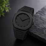 Arabic Aura | Premium Matte Black Arabic Dial Quartz Watch – Luxury Stainless Steel Wristwatch for Men
