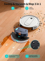 Airzeen Smart Robot Vacuum Cleaner & Mop | 2-in-1 Robotic Vacuum | App & Remote Control | Auto Recharge | Powerful Suction