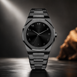 Arabic Aura | Premium Matte Black Arabic Dial Quartz Watch – Luxury Stainless Steel Wristwatch for Men