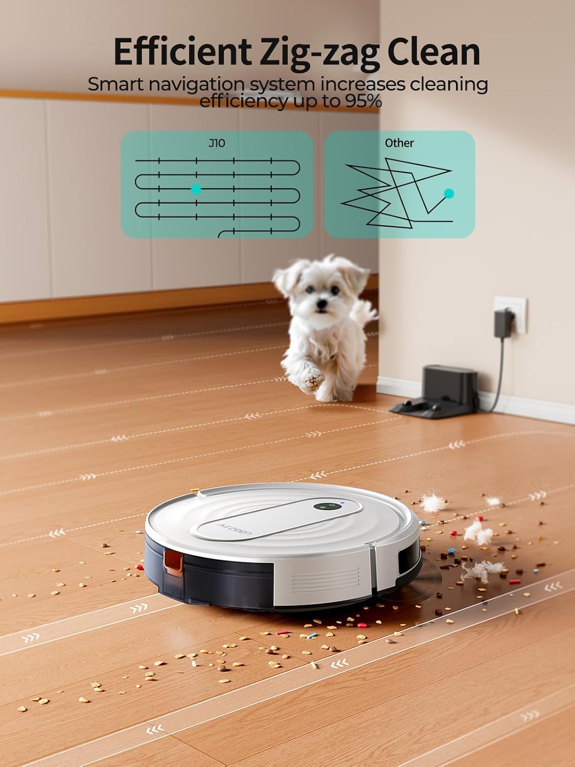 Airzeen Smart Robot Vacuum Cleaner & Mop | 2-in-1 Robotic Vacuum | App & Remote Control | Auto Recharge | Powerful Suction