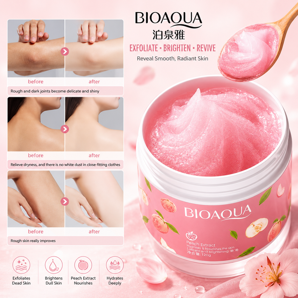 BIOAQUA Peach Extract Fruit Acid Exfoliating Cream – Gentle Exfoliating & Moisturizing Face Cream