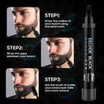 EELHOE Beard Pen Filler with Brush – Instant Beard & Mustache Enhancer | Natural-Looking Beard Pen