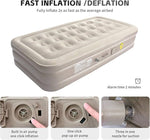 Inflatable Airbed – Single Size | Built-in Pillow | 198 × 100 × 40 cm | Comfortable Portable Air Mattress