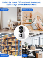 Philips 360° Dual-Lens 3000 Series WiFi Security Camera, Smart Wireless Home IP Camera, Plug-In 1080P FHD with Two-Way Audio Talk, Color Night Vision,
