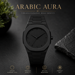 Arabic Aura | Premium Matte Black Arabic Dial Quartz Watch – Luxury Stainless Steel Wristwatch for Men