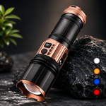 COBA CB-G908-1 Rechargeable LED Tactical Flashlight – 3000M High Power Torch with USB Output, 4 Light Modes & 18800mAh Battery