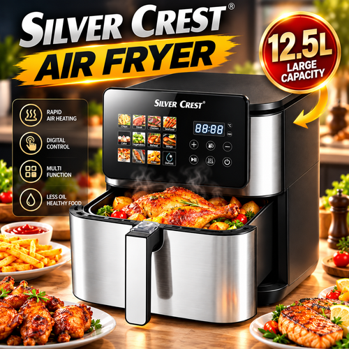 Slivers Criest Air Fryer 12.5 Liter Large Capacity with LED Control Panel Multi-Function Hot Air Fryer