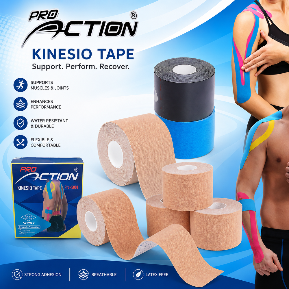 Pro Action Kinesio Tape – Dynamic Protection During Exercise 5cm x5m Roll