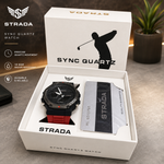STRADA Sync Quartz Sports Watch – Analog-Digital Dual Display, 10 BAR Water Resistant & Durable Silicone Strap
