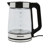 GEEMAX  2-in-1 Electric Glass Kettle,Clear, 2.5L Water Boiler with 1L Teapot, Tea Strainer, Fast Boil, Auto Shut-Off, Cordless Base | GMC 2002