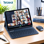 Telzeal P200 11-Inch Android 13 Tablet | 12GB RAM + 512GB Storage | 10000mAh Battery | Dual SIM 4G LTE | Wireless Keyboard & Mouse Bundle | Slim Design