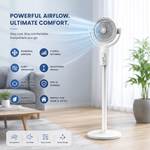 Torima F1 Air Fan, Portable, Rechargeable, Adjustable Height, Remote Control, 5 Speed Settings, Quiet Cooling & USB Type-C Charging, White