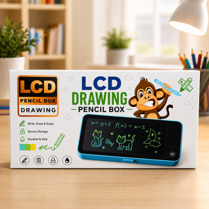 LCD Writing  Pencil Box for Kids | Reusable Digital Drawing & Writing Pad