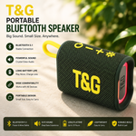T&G-396 Music Audio Sound Box Wireless Bluetooth Mini Portable Outdoor Stereo Bass Waterproof Bt Speaker Go3