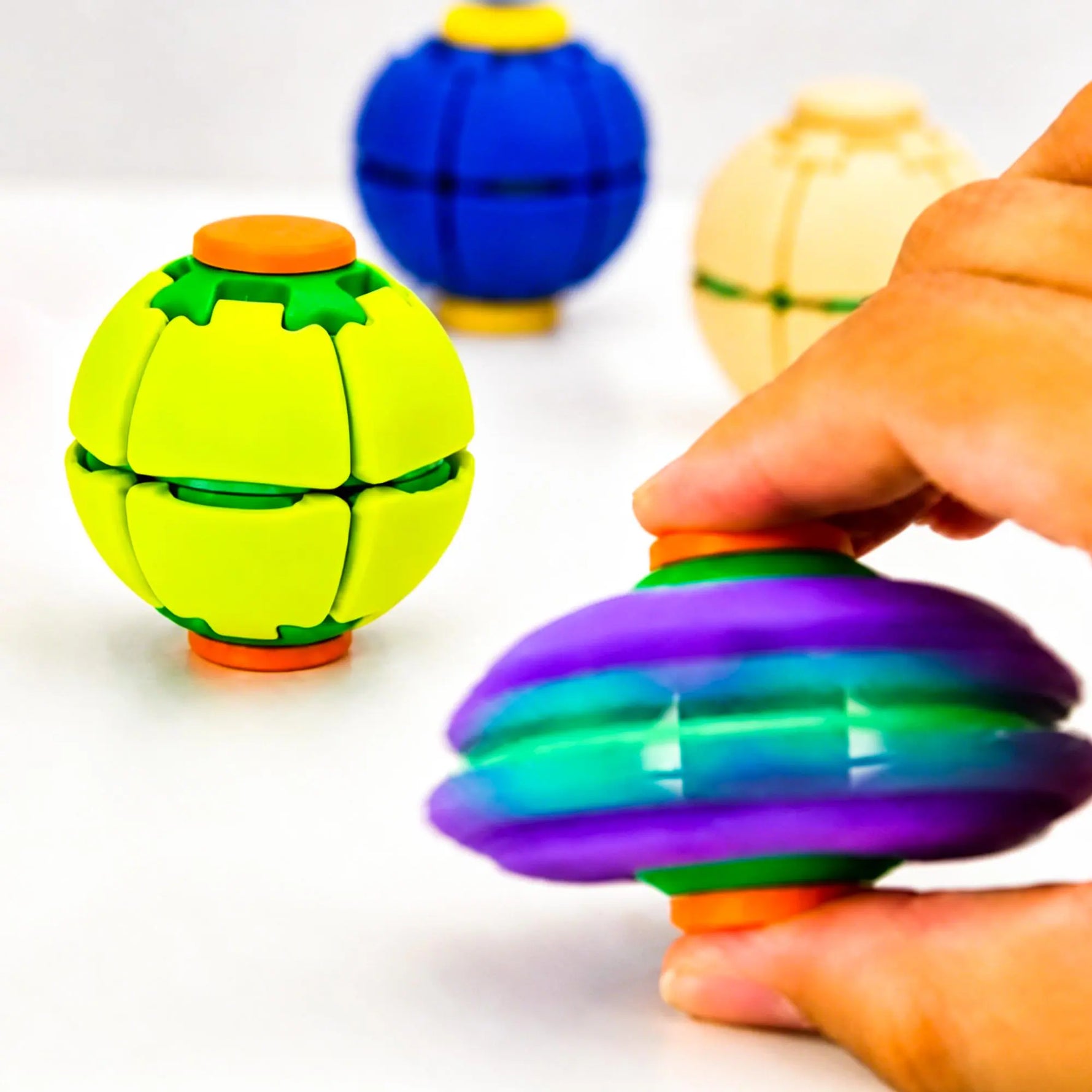 Trending | Magic Press and Spin Ball – Stress Relief Fidget Toy | Shape-Shifting Sensory Toy for Kids & Adults