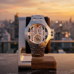 KAMRI Luxury Skeleton Men's Mechanical Watch – Stainless Steel Waterproof Wristwatch