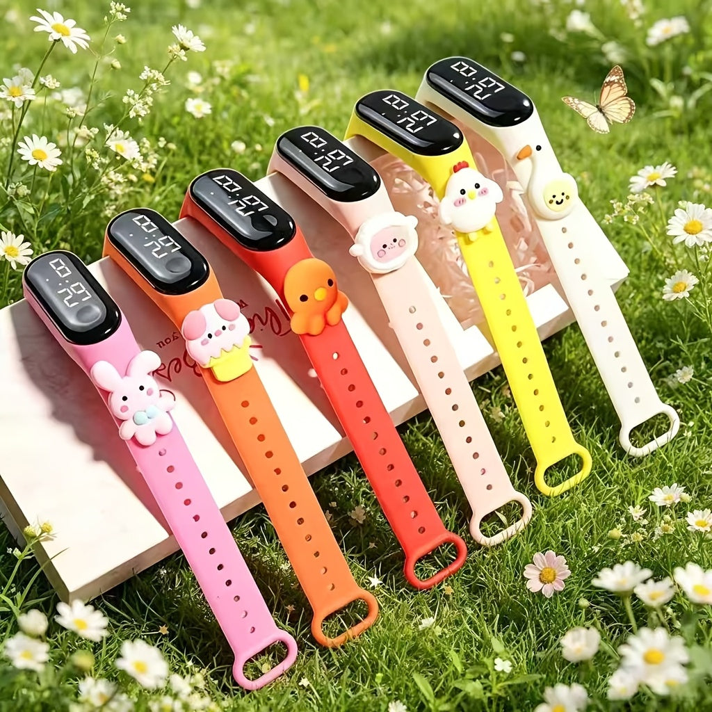 10-in-1 Kids LED Digital Watch Combo – Colorful Cartoon Watches for Boys & Girls