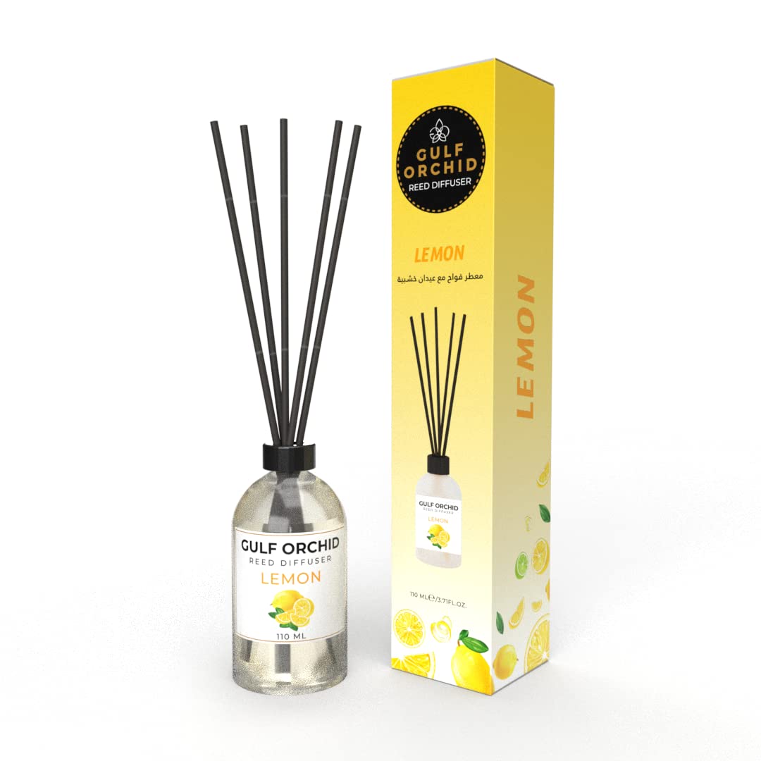 Gulf Orchid Reed Diffuser 3-in-1 Bundle – Peach Crumble, Lemongrass & Lemon, 110ml Each