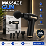 Mini Handheld Massage Gun with 4 Massage Heads – Portable Deep Tissue Muscle Massager