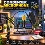 BM800 Condenser Microphone Studio Kit with Adjustable Boom Arm & Pop Filter