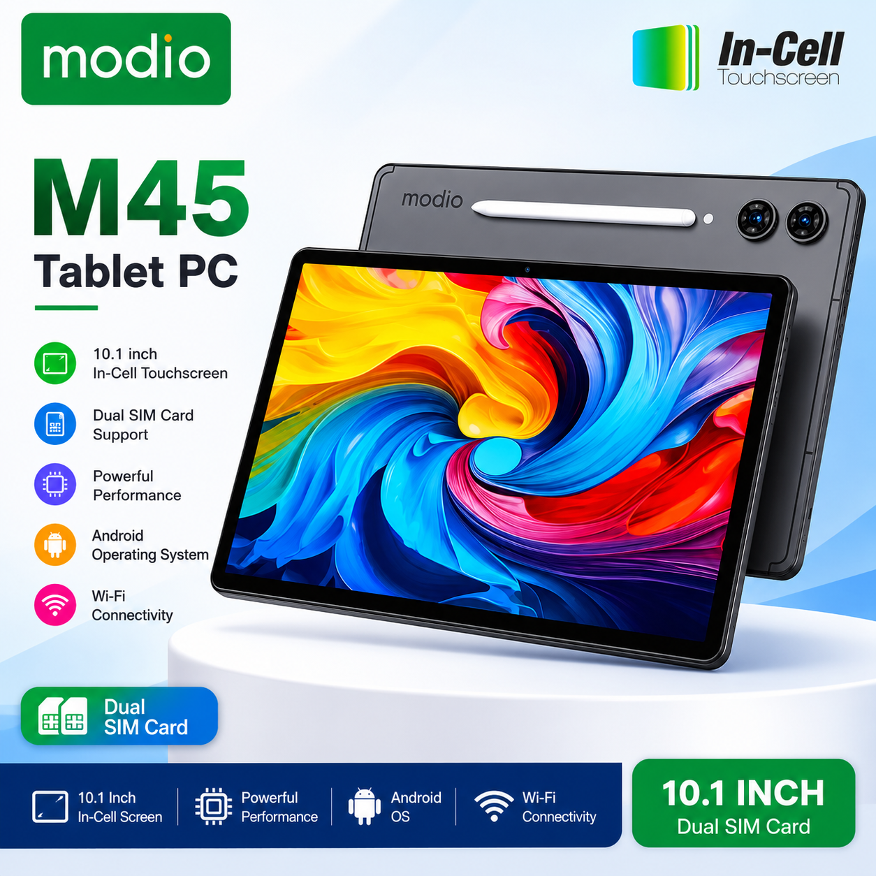 Modio Tab M45 10.1 Inch 12GB 512GB - Gray