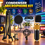BM800 Condenser Microphone Studio Kit with Adjustable Boom Arm & Pop Filter