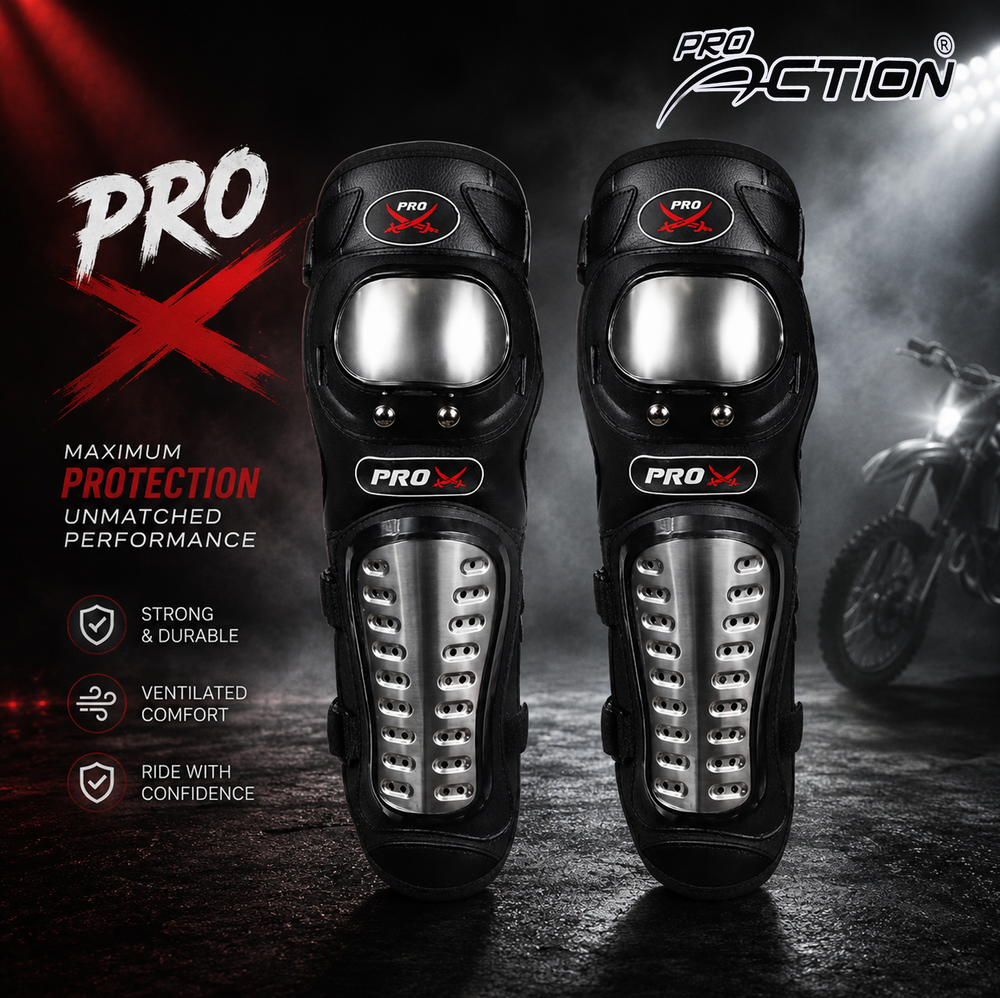 Pro Action Motocross Knee Guard Motorcycle Knee Protection Racing Guard Safety Gears Racing Brace Durable