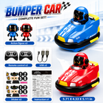 Remote Control Bumper Cars for Kids Toy – Hit & Bounce RC Battle Cars with Pop-Up Drivers, LED Lights & Music (2 Players)