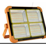 4PCS Solar LED Flood Light Combo | Rechargeable Portable Work Lights | IP66 Waterproof | USB Power Bank | Outdoor Emergency Camping Lights