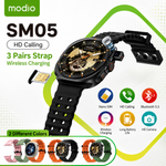 MODIO SM05 Smart Watch – 4G SIM Support, 2.2" HD AMOLED Display, Bluetooth Calling, Health Monitoring & 3 Strap Set