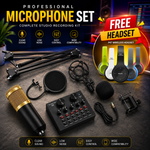 Combo Offer | V8 Sound Card+ BM800 Condenser Microphone -Set with Free P47 Headset Bundle Pack