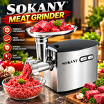 SOKANY SK-091 Meat Grinder – High Quality 2500W Electric Meat Mincer with Sausage Maker & Multiple Attachments,Stainless Steel  Housing