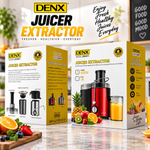 DENX  DX2071 Juicer Extractor – 800W Powerful Juice Maker Powerful Centrifugal Fruit & Vegetable Juice Extractor with Wide Mouth Feed Chute, 500ml Capacity, Stainless Steel Filter