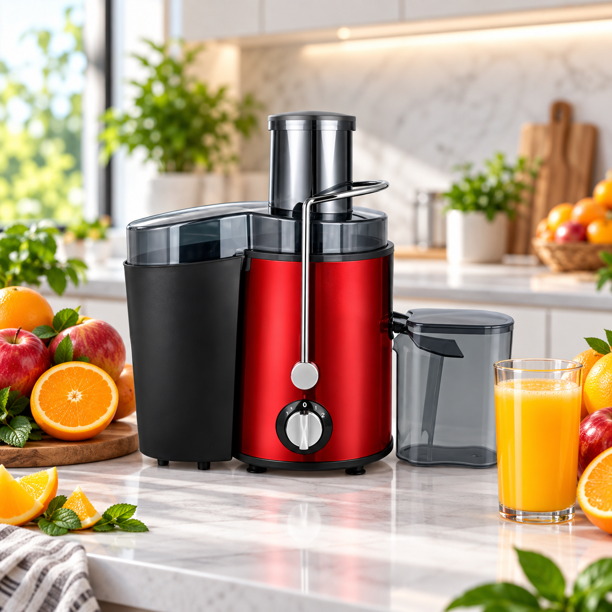 DENX  DX2071 Juicer Extractor – 800W Powerful Juice Maker Powerful Centrifugal Fruit & Vegetable Juice Extractor with Wide Mouth Feed Chute, 500ml Capacity, Stainless Steel Filter