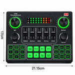 V9 Live Sound Card  Professional Audio Mixer for Live Streaming, Gaming & Karaoke ,Broadcast Audio Interface, External Stereo Audio Mixer Broadcast Bluetooth Sound Mixer Live Sound Card