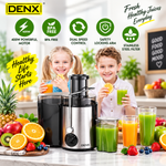 DENX  DX2071 Juicer Extractor – 800W Powerful Juice Maker Powerful Centrifugal Fruit & Vegetable Juice Extractor with Wide Mouth Feed Chute, 500ml Capacity, Stainless Steel Filter