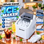 Silver Cerst Automatic Ice Maker Machine 150w – Bullet Ice Machine, Adjustable Ice Size, 1.5L Water Tank | 25007