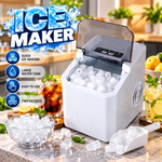 Silver Cerst Automatic Ice Maker Machine 150w – Bullet Ice Machine, Adjustable Ice Size, 1.5L Water Tank | 25007
