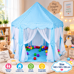 Kids Princess Castle Tent with Ball Pit – Indoor & Outdoor Play House
