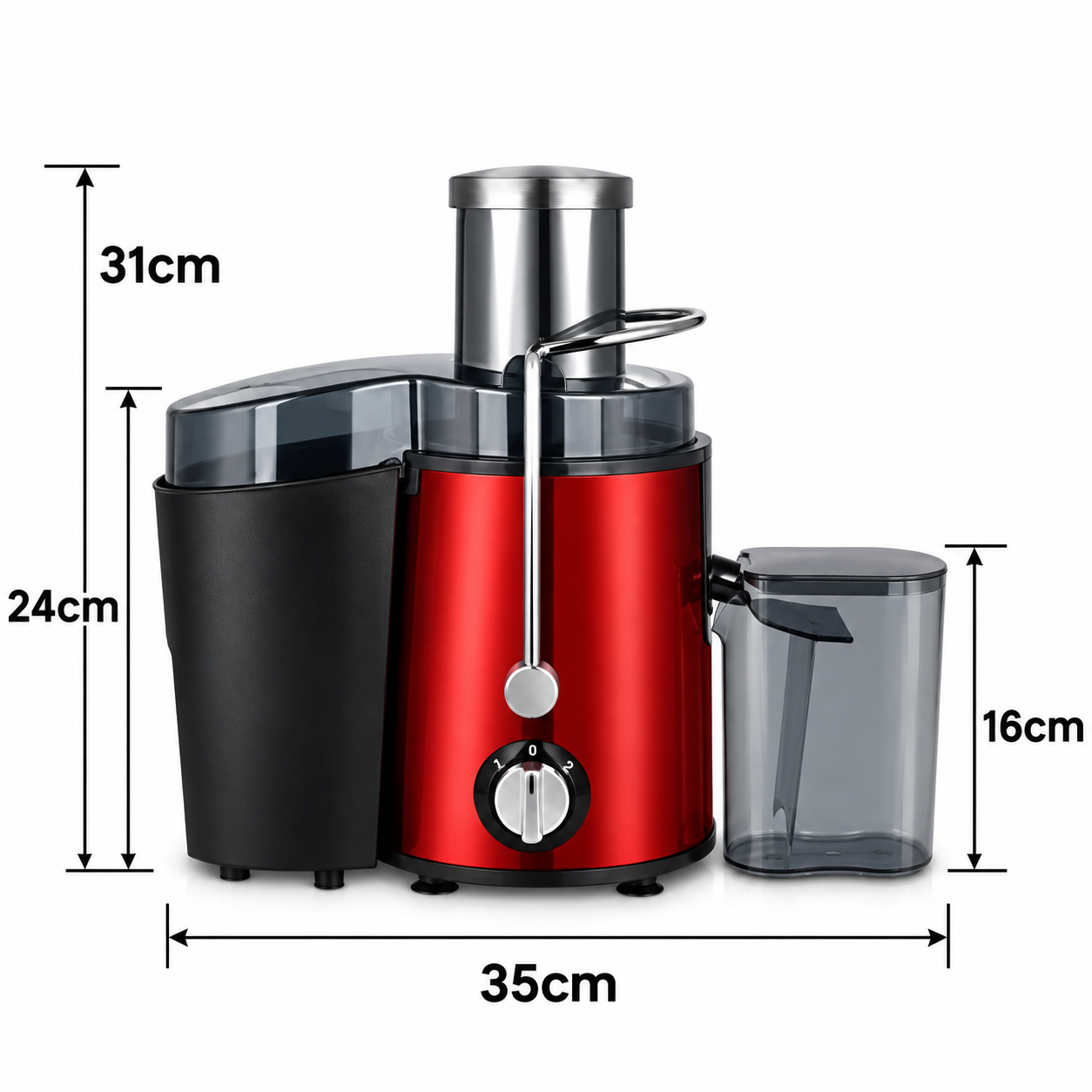 DENX  DX2071 Juicer Extractor – 800W Powerful Juice Maker Powerful Centrifugal Fruit & Vegetable Juice Extractor with Wide Mouth Feed Chute, 500ml Capacity, Stainless Steel Filter