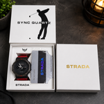 STRADA Sync Quartz Sports Watch – Analog-Digital Dual Display, 10 BAR Water Resistant & Durable Silicone Strap