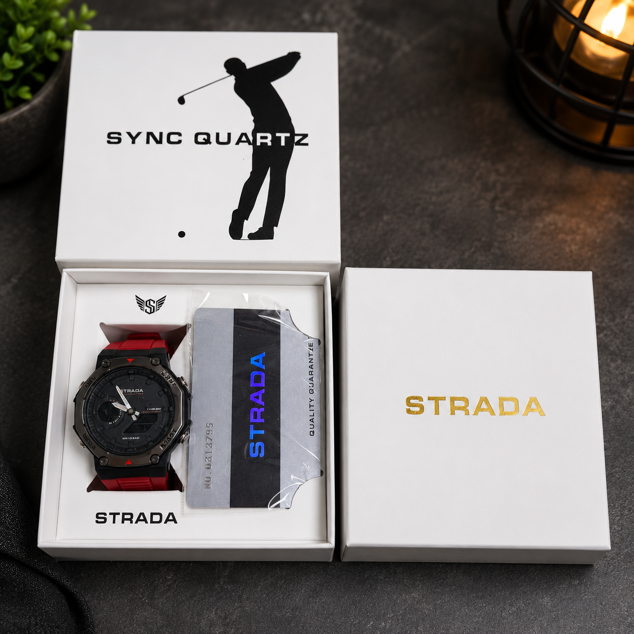 STRADA Sync Quartz Sports Watch – Analog-Digital Dual Display, 10 BAR Water Resistant & Durable Silicone Strap