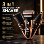 R VIHAN RV-6225 3-in-1 Rechargeable Electric Grooming Kit | Hair Clipper, Foil Shaver & Nose Trimmer