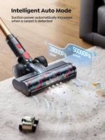 SMOTURE Cordless Vacuum Cleaner, 550W 45KPA Stick Vacuum with Touch Screen, Up to 60 Mins Runtime, Self-Standing Vacuum with Auto Mode.