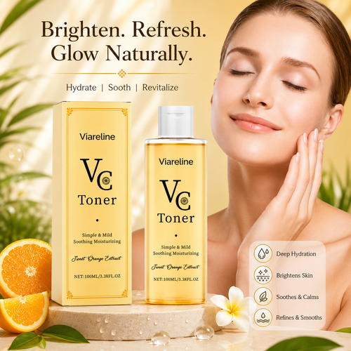 Viareline VC Toner 100ml | Vitamin C Brightening & Hydrating Facial Toner | Moisturizing Skin Care